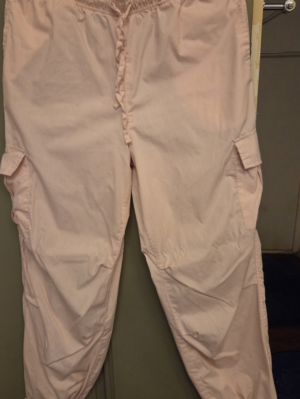 Womens Pink Cargo Pants - Lightweight Casual Trousers